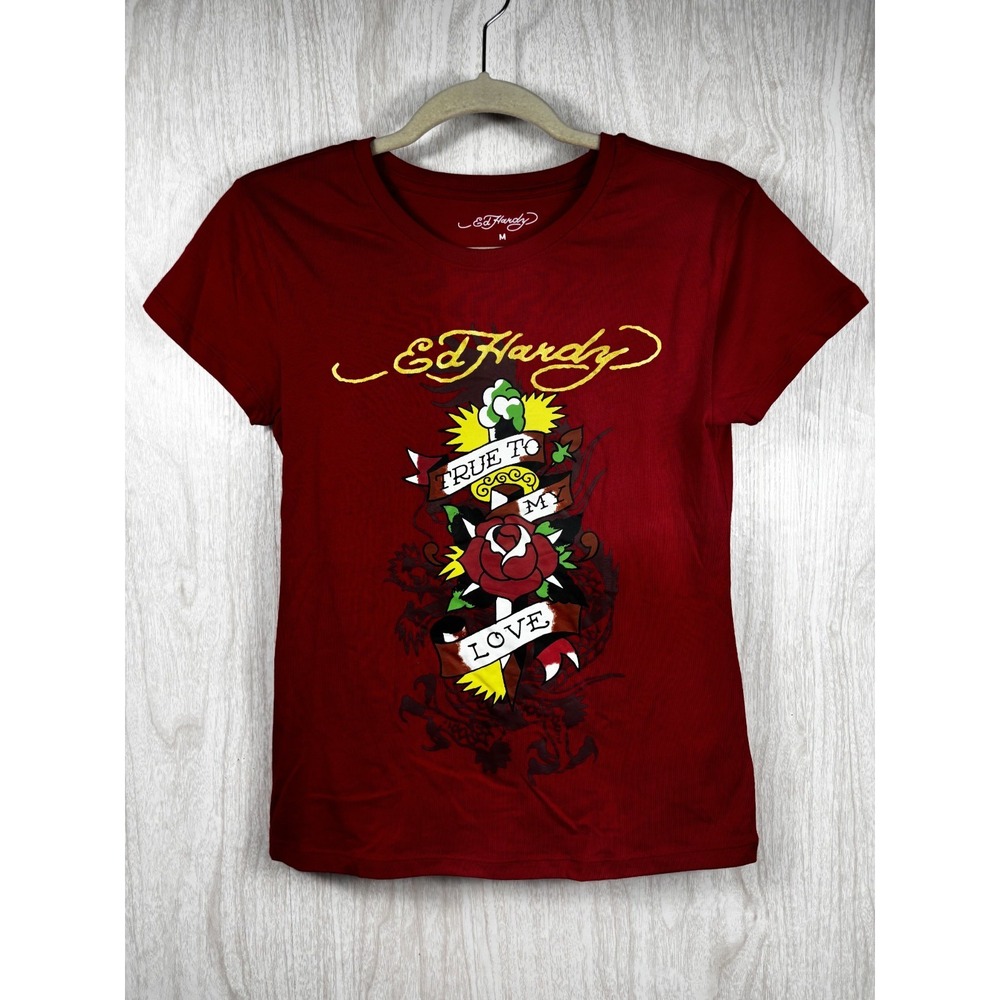 Ed Hardy Red Graphic Tee